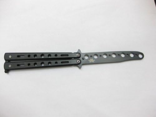 Amazon 超リアル 刃なし 練習用 バタフライナイフ トレーニング ジョークグッズ おもしろ雑貨 ブラックジョーク ブラック Sg080 サバイバルゲーム用プロテクター 通販