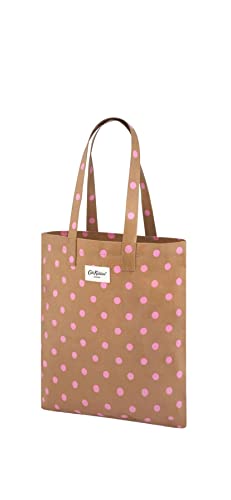 Cath Kidston Spot Shiny - Bolsa para libros, color marrón y rosa, comprueba el tamaño, Brown, One Size