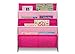 Delta Children Sling Rack Bookshelf for Kids - Easy-to-Reach Storage for Magazines or Coloring Books - Ideal for Playrooms & Homeschooling - Greenguard Gold Certified, White/Pink