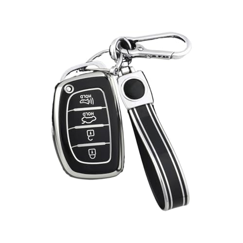 [�����ȓX] 3 4�{�^���ԗp�X�}�[�g�L�[�P�[�X�J�o�[�L�[�`�F�[�� �q�����_�C �c�[�\�� �T���^�t�F ���i �\�i�^ �G�����g�� �N���^ Ix35 Ix45 I10 I30 I40�Ή�(4 BTN Black Set 2)