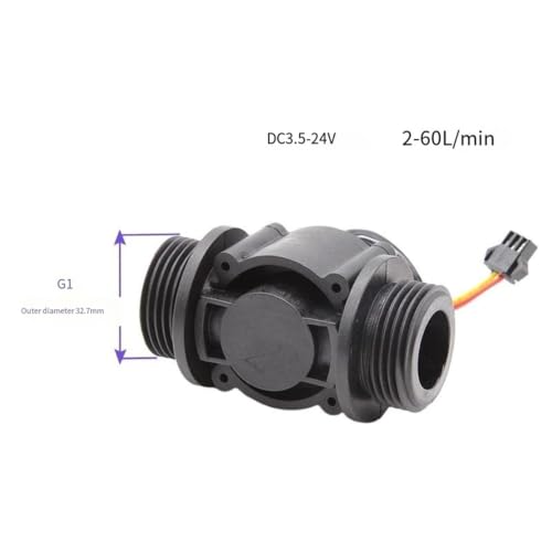 Sensor de flujo de agua S400A DN25 con turbina de alta resistencia y efecto Hall 3