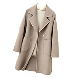 Caratteristiche: Cappotto da donna in lana con bottoni stile elegante e raffinato, manica lunga, colletto con risvolto, chiusura con bottoni, capo invernale lungo, vestibilità regolare, tasche laterali, cintura rimovibile, spacco posteriore. Cappotto in misto lana con design molto basic e semplice, mai fuori moda.