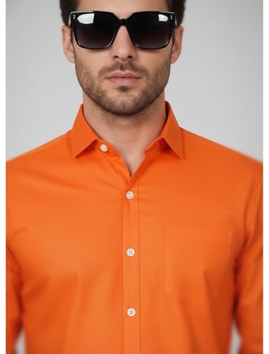 Image of Diverse Men's Solid Formal Shirt | Premium Poly Cotton Full Sleeve Regular Fit Shirt for Men | Stylish Office, Business & Casual