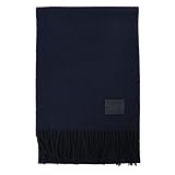 [ポールスミス] マフラー Cropped Logo カシミヤブレンド ストール カシミヤ 男女兼用 ユニセックス ギフト プレゼント 240430 ショップバッグ付 (ネイビー)