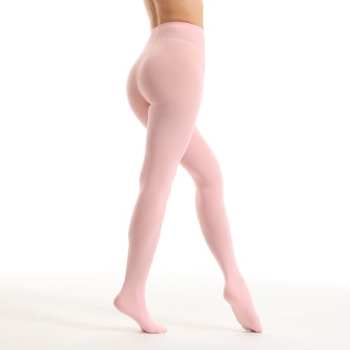 Image of Women's 80 Denier Opaque Tights, Microfiber Run-Resistant, Ultra Soft & Stretchy