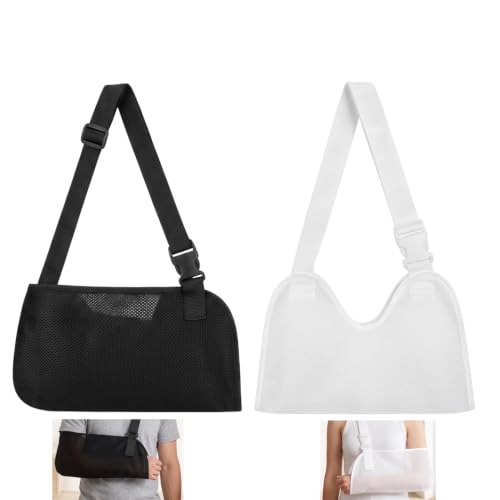 Image of KIQAWEE 2 Pcs Breathable Mesh Arm Sling, Adjustable Arm Support Brace