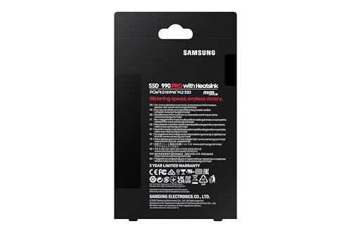 Memorie MZ-V9P4T0C 990 PRO SSD Interno con Dissipatore di Calore da 4TB, compatibile con Playstation 5, PCIe Gen 4.0 x4 NVMe M.2 - Hdd - Immagine 5