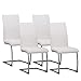 Albatros Chaise Cantilever Murano Lot de 4 chaises, Blanc, testé par SGS