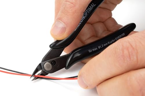 GALLUNOPTIMAL Mini pince coupante latérale électronique avec tête extra fine, lame coudée à 21° sans ouate avec ressort d'ouverture et de maintien du fil 130 mm – vue 5