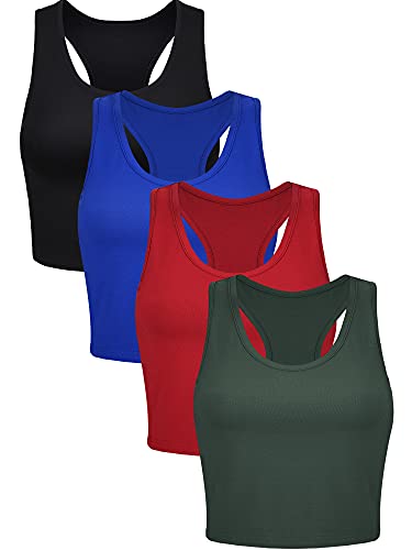 Débardeurs sans manches Geyoga lot de 4 tops basiques S multicolores pour femme