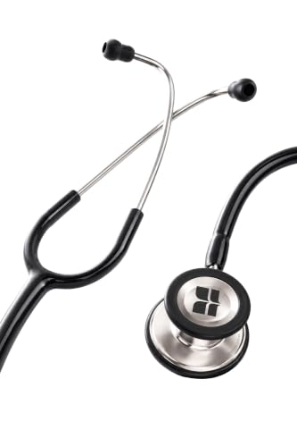 Image of Knya 6sense Stethoscope for Doctors & Residents | Tunable Diaphragm | Dual-Head Chest Piece for Adult & Pediatric Use | Lightweight Stainless Steel | Latex-Free Tubing | Soft-Seal Ear Tips | Premium Gift Box | for Medical Students (Black)