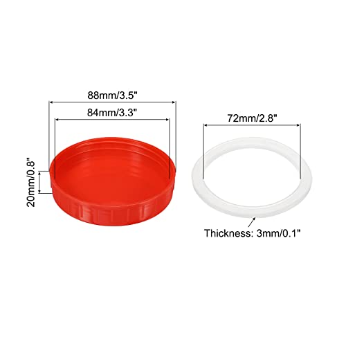 PATIKIL 86mm / 3-1/2" Wide Mouth Plastic Mason Jar Lids - Image 3