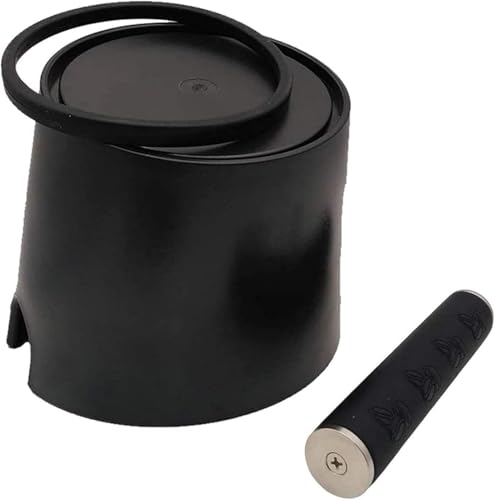 Coffee Knock Box 4.8 Inch Espresso Knock Box Coffee Bin Barista Machine Accessories Shock-Absorbent Barista Style with Removable Metal Bar (Black) - Image 5