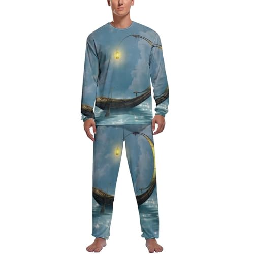 Pyjama homme haut et bas manches longues contre les nuits fraîches et l'inconfort nocturne