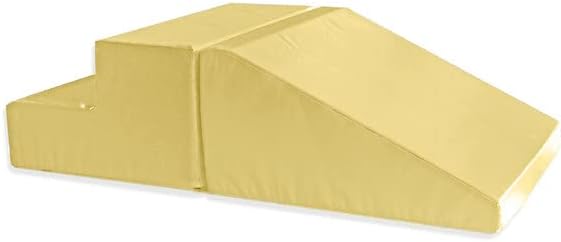 foamnasiumUp and Down Set, Indoor Foam Playset, 2 Piece Soft Toddler and Active Kids Play Foam Climber for Balancing, Crawling, Climbing, Sliding and Jumping, Made in The US, Enhanced Marigold