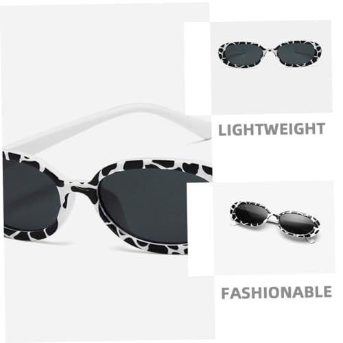 Gatuida 2PCS Sunglasses for Women Unique Print Lightweight Eyewear with Decorative Sun Glasses for Parties Cosplay and Everyday Fashion3