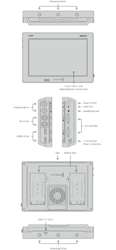 Blackmagic Design Video Assist 7” 12G HDR (BM-HYPERD/AVIDA12/7HDR) - imagen 6