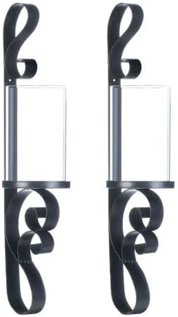 Ornate Candle Sconce Duo