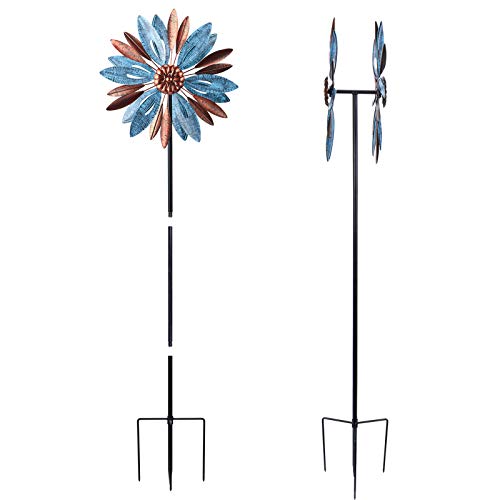 Wind Spinner, Premium Kinetic Wind Sculpture Metal Windmill for Outdoor Yard Patio Lawn & Garden - Thumbnail 4