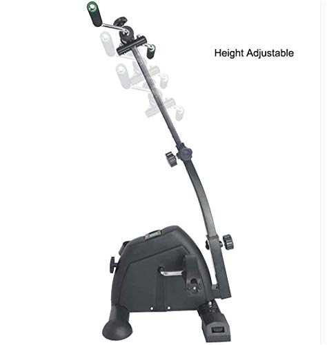 Image of Portable Pedal Exerciser - Hand Arm Leg Exercise Peddling Machine with LCD Monitor - Adjustable Fitness Rehab Equipment for Seniors Elderly PT - Folding Mini Stationary Bike Peddler