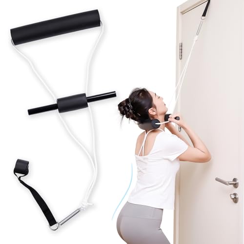 Image of Portable Cervical Neck Traction Device Over Door for Home Use, Restore The Natural Curve of The Neck, Cervical Traction Device for Neck Pain Relief or Spinal Decompression, Posture Correction