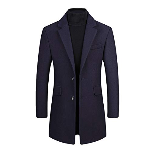 Cappotto da uomo in lana lunga Trench Jacket Slim