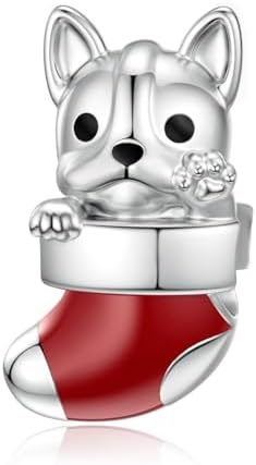 SEVENWELL Snowflake Charm for Pandora Dog Cat Blue Snowflake Dangle Charm Sterling Silver Xmas Gift