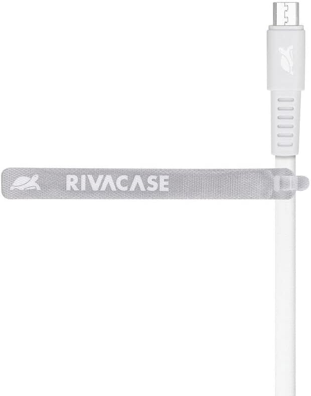 RIVACASE 6000 WT1 Micro USB Cable, 4.9 ft (1.2 m), White