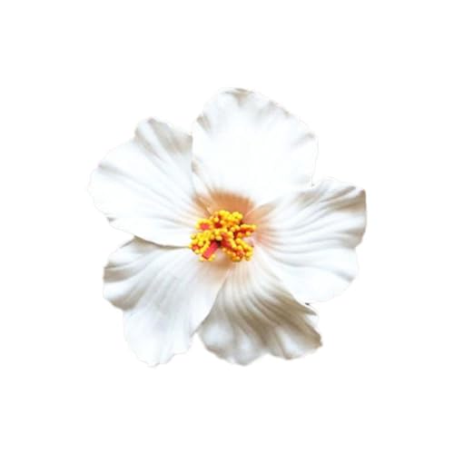 Pinza de flor hawaiana roja para cabello mujeres y niñas miniatura 4