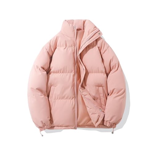 Winter Coats for Women UK Quilted Jackets Down Puffer Jackets Ladies Lightweight Padded Coat Waterproof Jacket Plus Size Slim Plain Short Coat Warm Outwear Pink - Image 3