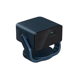 Epson EpiqVision Mini EF22 Portable Smart Laser Projector, Bright 1,000 Lumens, FHD 1080p HDR, 3-Chip 3LCD, Google TV, Netflix, Swivel Stand, Stereo Speakers, Backyard/Home Theater, Stone Blue