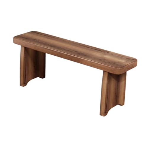 Banco para cama de dormitorio rústico de madera maciza 60cm 7