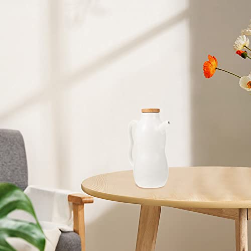 Operitacx Garrafa dosadora de molho de soja de cerâmica: galheteira de vinagre de azeite de oliva co