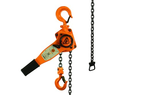 GORILA Manual Lever Hoist 360° | Manual Ratchet Chain Puller Hoist, Capacity 1650LBS 10FT (3/4 Ton 3 Meters) | Safety Factor 4:1