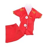 Vêtements de poupée : fabriqués avec précision, garantissant que chaque pièce est bien , accessoire de costume d'hôtesse de l'air de poupée, costume de poupée de vol