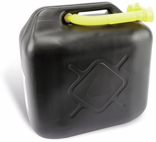 Dunlop Kanister 20L - Wasser- und Benzinkanister - UN-Zertifiziert für Gefährliche Flüssigkeiten - mit Ausgießer - Schwarz/Gelb