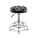Okrągły Stołek Barowy Obrotowa stolca wyściełana stołek bar stołek skóra regulowana wysokość barstools bezzmu Dom Kuchnia Stołki Barowe Bez Pleców (Color : Black, Size : Foot nail)