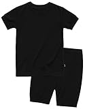 VAENAIT BABY Boys Short Sleepwear Pajamas 2pcs Set Short Colorful Black S