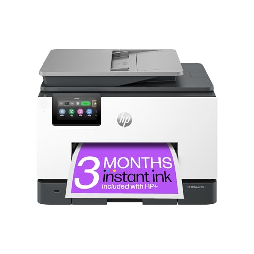 HP OfficeJet Pro 9132e All-in-One Printer | Colour | Printer for Small Office | Print, Scan, Copy Automatic document feeder| 2 Tray | 3 months Instant Ink with HP | Easy Setup | Up To 3 Years Warranty