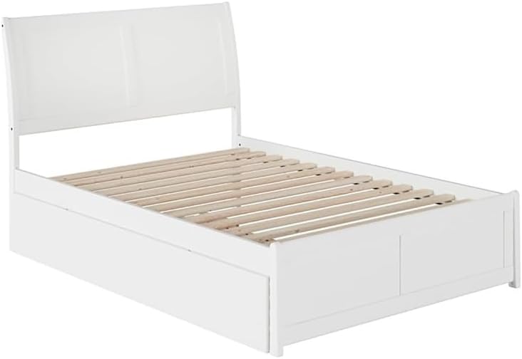 Urban Full Trundle Platform Bed in White