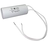 condensador fluorescente sin cebador El condensador redondo está fabricado con plásticos ignífugos. El cuerpo está acabado con una cubierta lisa de alta calidad que protege el condensador y permanece aislado e impermeable. Carcasa de plástico blanco. La instalación, conexión, reparación y mantenimiento del cableado es muy fácil. Precableado, longitud de cable de 25cm. Apto para lámparas de descarga, tubos fluorescentes 50/60Hz
