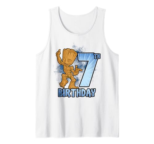 Marvel Guardians Of The Galaxy Baby Groot 7th Birthday Tank Top