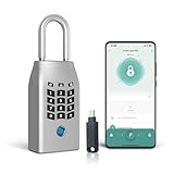 KENRONE Smart Outdoor Key Lock Box, Fingerprint/Tuya APP/Password/Emergency Key Unlocked, APP Wireless Remote Unlocking, Smart Home Keys Car Key Box