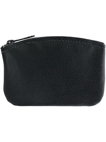 CTM Leather Credit Card Pouch and Coin Holder, Black4