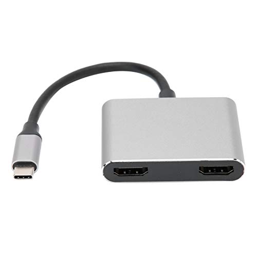 Conversor Tipo C para HDMI portátil Plug and Play Compatibilidade forte Conversor USB prateado Desig