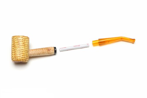 Missouri Meerschaum - Legend Corn Cob Tobacco Pipe - 5Th Avenue, Bent Bit #TOP4
