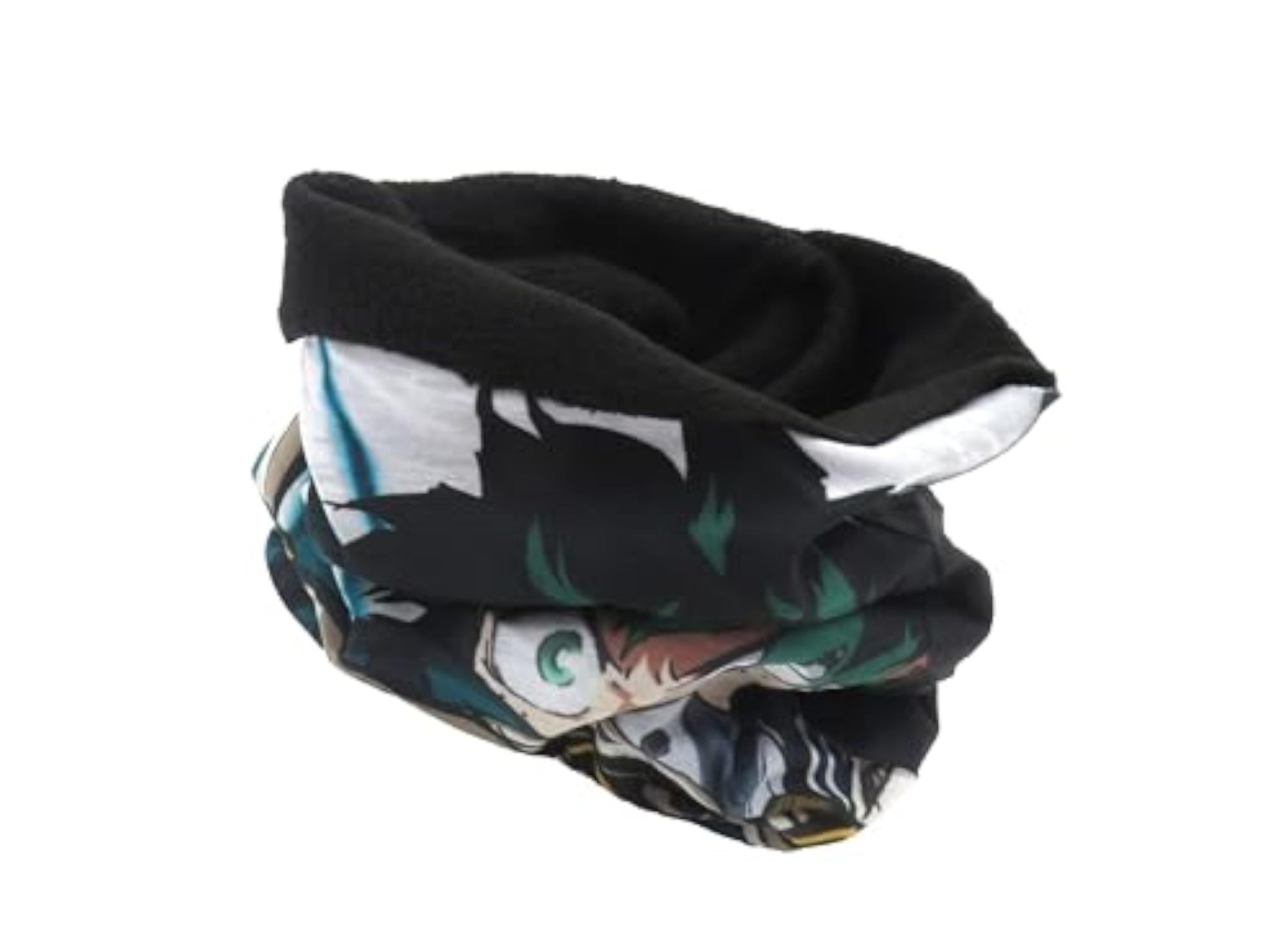 CYPBRANDS My Hero Academia- Bufanda Tubular para Cuello, Verde y Negro, Talla Única, Producto Oficial