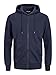 JACK & JONES Herren Basic Reißverschluss Baumwoll Hoodie - Marine Blazer - L Herren CK günstig Kaufen-JACK & JONES Herren Basic Reißverschluss Baumwoll Hoodie - Marine Blazer - L