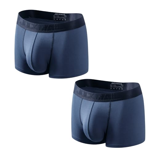 JOCKMAIL Men's Underwear Boxer Briefs Soft Breathable Modal Underwear for Men Sports 2 Pack