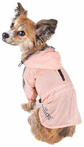 Dog Helios Torrential Shield Adjustable And Waterproof Dog Raincoat Poncho, Lg, Pink #TOP2
